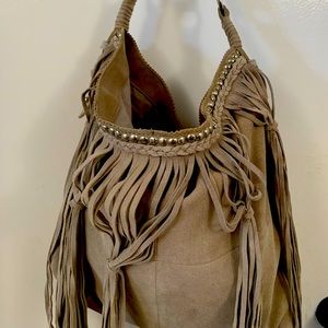 Suede Fringe Sondra Robert’s Hobo Bag